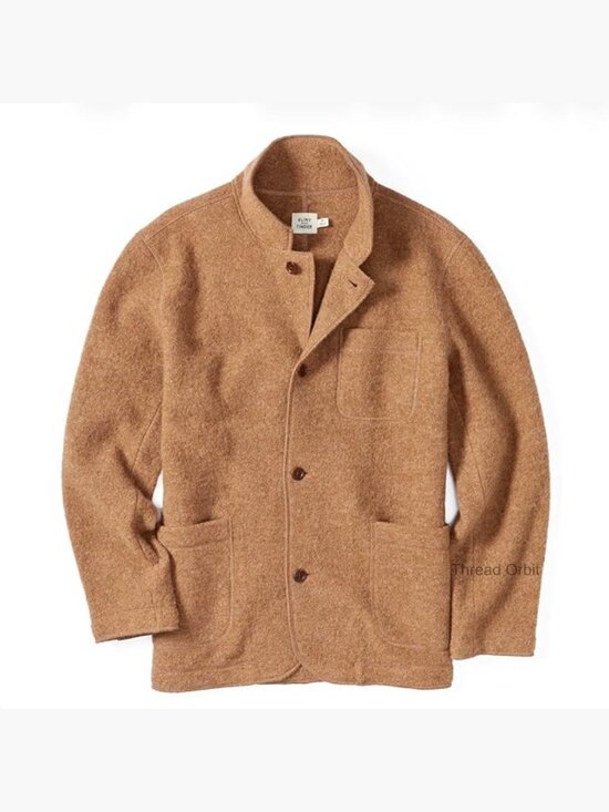Other - Men's Boiled Wool Chore Blazer Unstructured Relaxed Fit Sport Coat Jacket